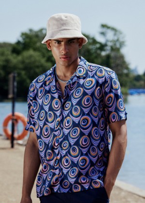 Camisas Ben Sherman B by Ben Sherman Psychedelic Print Moradas | DVQNFZJ-65