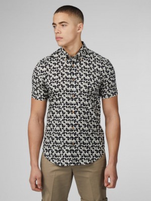 Camisas Ben Sherman Linear Negras | FUKOIAP-98