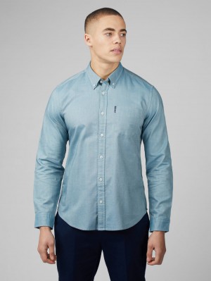 Camisas Ben Sherman Signature Oxford Turquesa | ABFTKDO-68