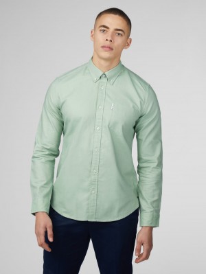 Camisas Ben Sherman Signature Oxford Verde | LHEZNGC-81