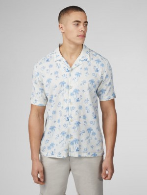 Camisas Ben Sherman Signature Resort Blancas | ECFGYOR-16