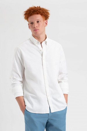 Camisas Ben Sherman St. Ives Resort Oxford Blancas | OQKJFUH-75