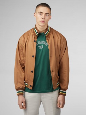 Chaquetas Ben Sherman Signature Heritage Bomber Marrones Claro | FQJUCKS-56