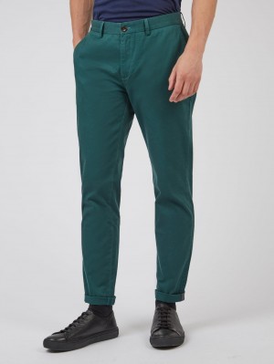 Pantalon Ben Sherman Signature Slim Stretch Chino Verde | PTVMNBW-31