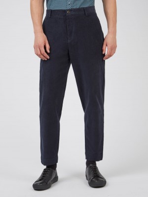 Pantalon Ben Sherman Tapered Corduroy Negras | XARLUEH-58