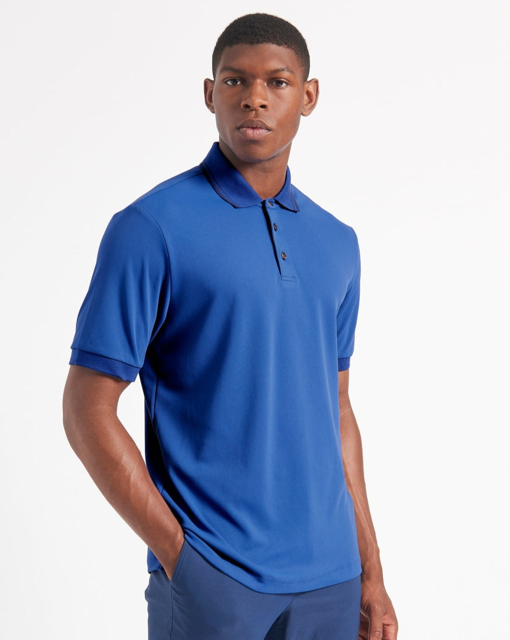 Camisa Polo Ben Sherman 360 Motion Stretch Azules Azul Real | YUOBFSZ-16