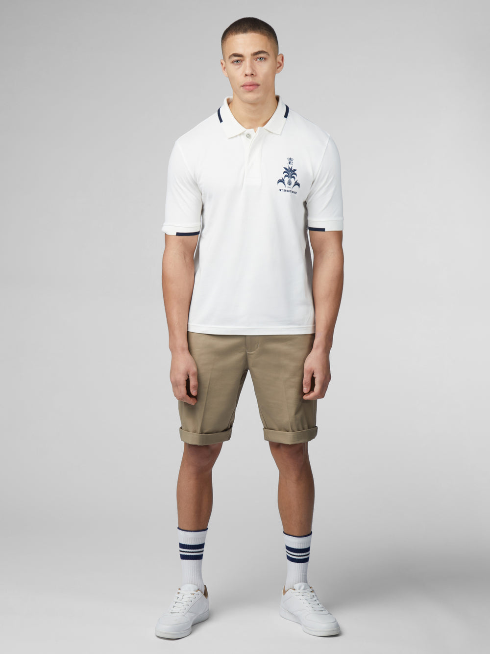 Camisa Polo Ben Sherman B by Ben Sherman Sports Club Embroidered Blancas | IPGHUTQ-39