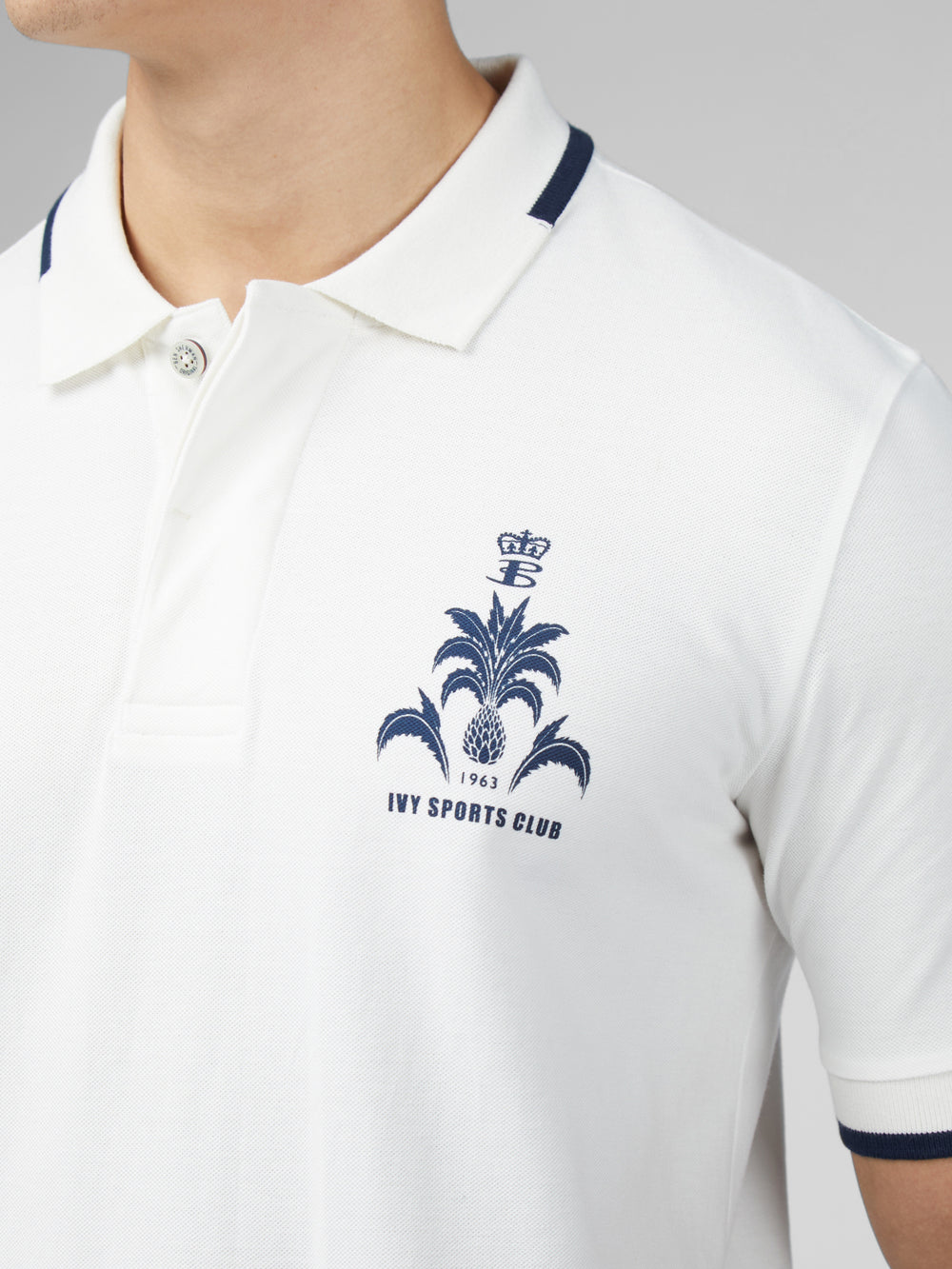 Camisa Polo Ben Sherman B by Ben Sherman Sports Club Embroidered Blancas | IPGHUTQ-39