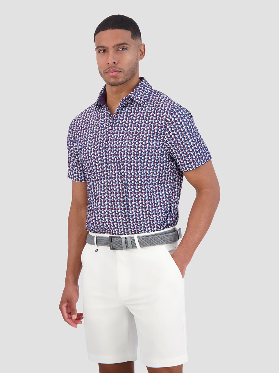 Camisa Polo Ben Sherman Bauhaus Geo Tech Jersey Sports Fit Moradas | ZKTEHAM-67