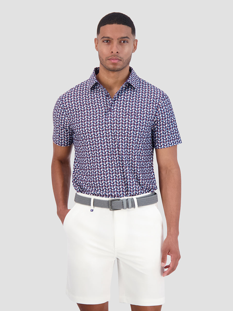 Camisa Polo Ben Sherman Bauhaus Geo Tech Jersey Sports Fit Moradas | ZKTEHAM-67