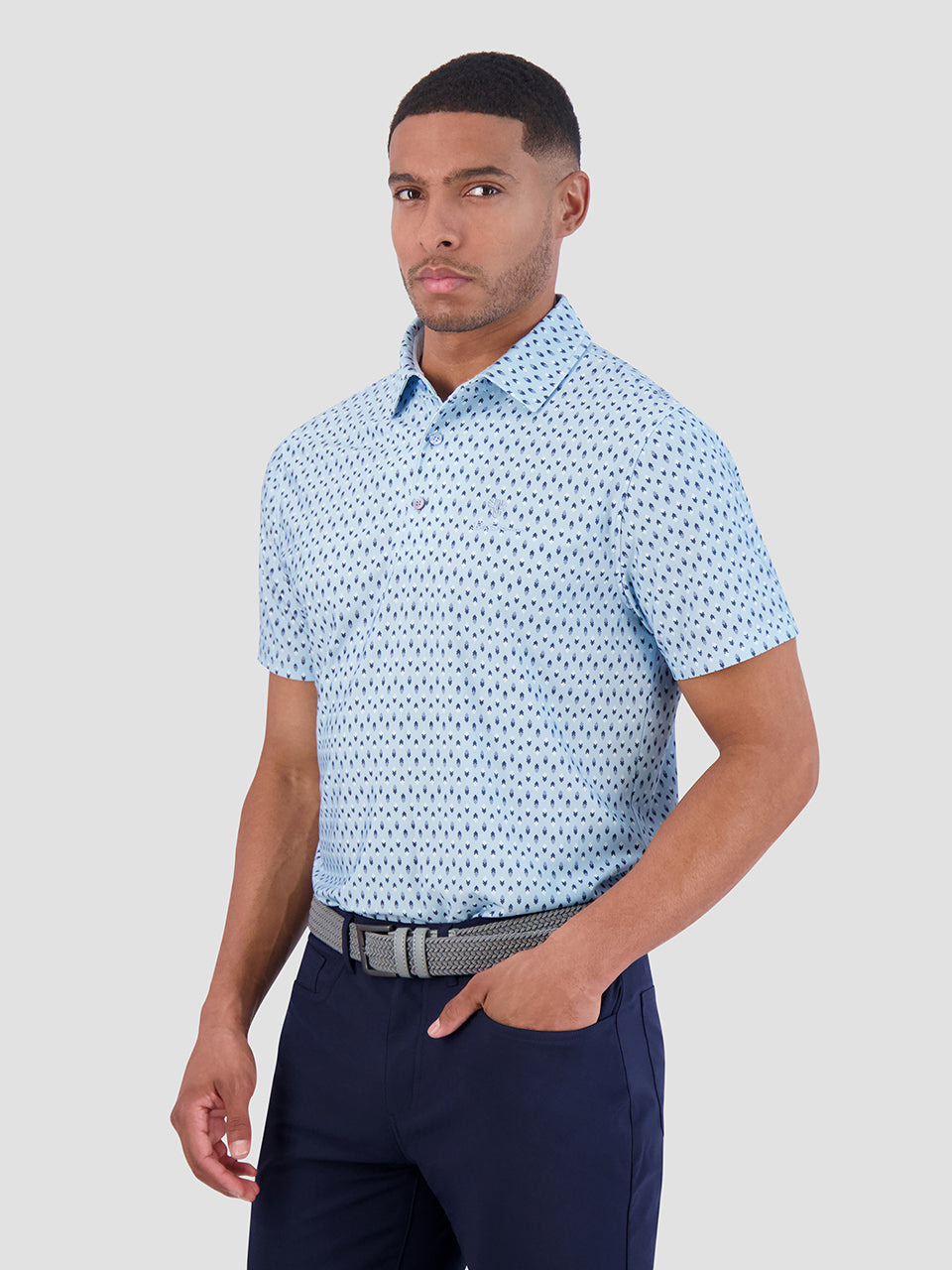 Camisa Polo Ben Sherman Chequerboard Geo Azules | UNYVJDP-32