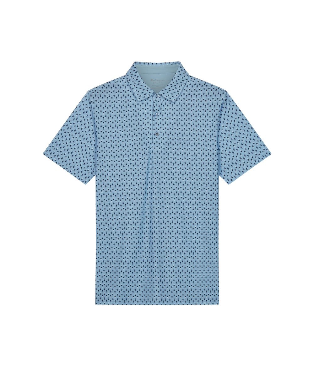 Camisa Polo Ben Sherman Chequerboard Geo Azules | UNYVJDP-32