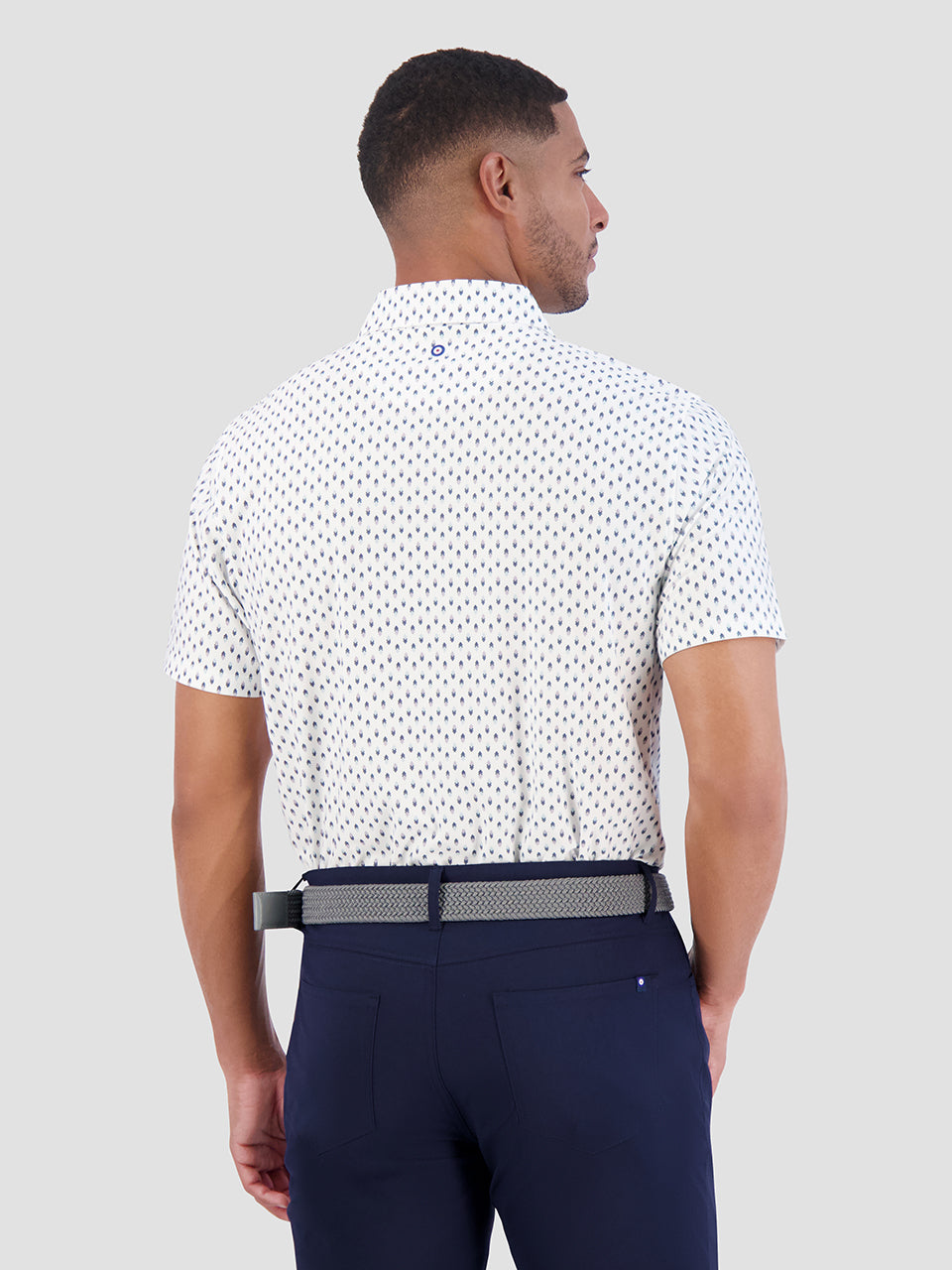 Camisa Polo Ben Sherman Chequerboard Geo Blancas | XIWJZYS-28