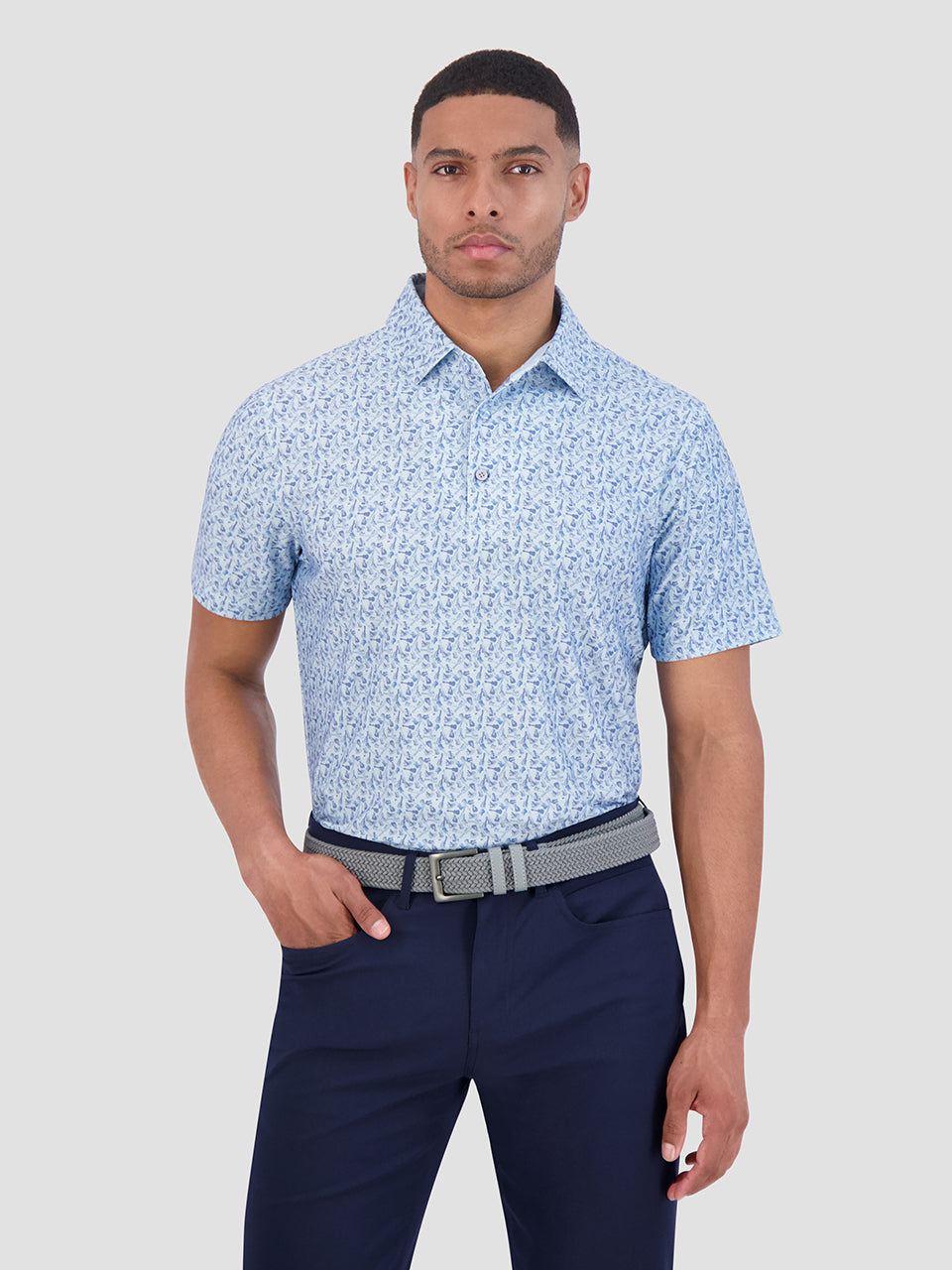 Camisa Polo Ben Sherman Mini Guitar Tech Jersey Sports Fit Azules | RJDZWKL-90