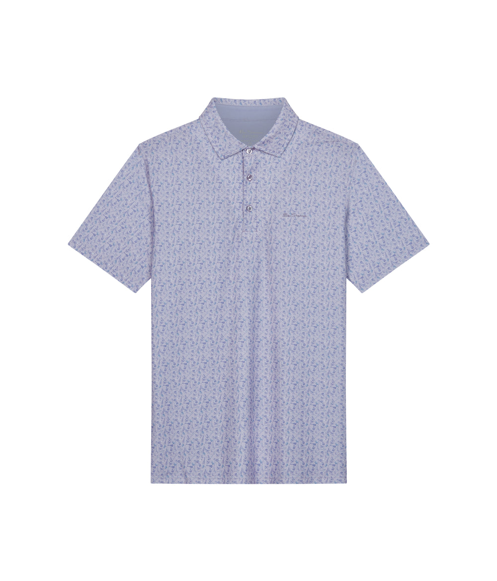 Camisa Polo Ben Sherman Mini Guitar Tech Jersey Sports Fit Moradas | EKBYXJT-28