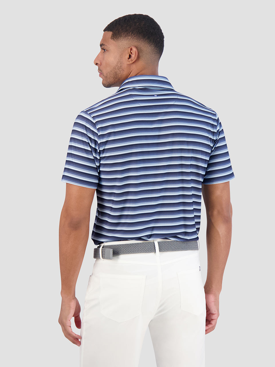 Camisa Polo Ben Sherman Multi Stripe Tech Jersey Sports Fit Azul Marino | JLAIZDC-72