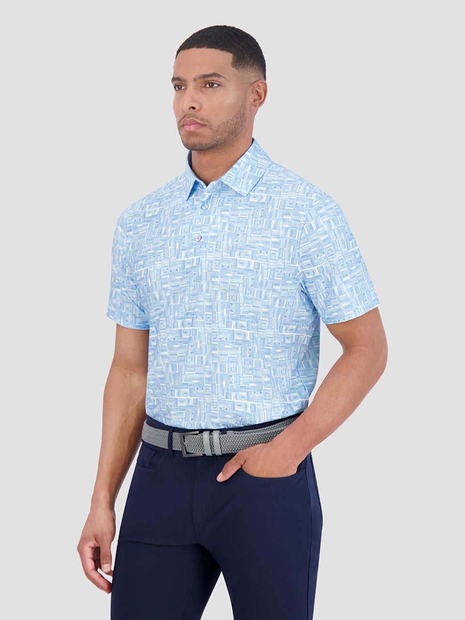 Camisa Polo Ben Sherman Radio Stack Tech Jersey Sports Fit Azules | EOSDGXK-80