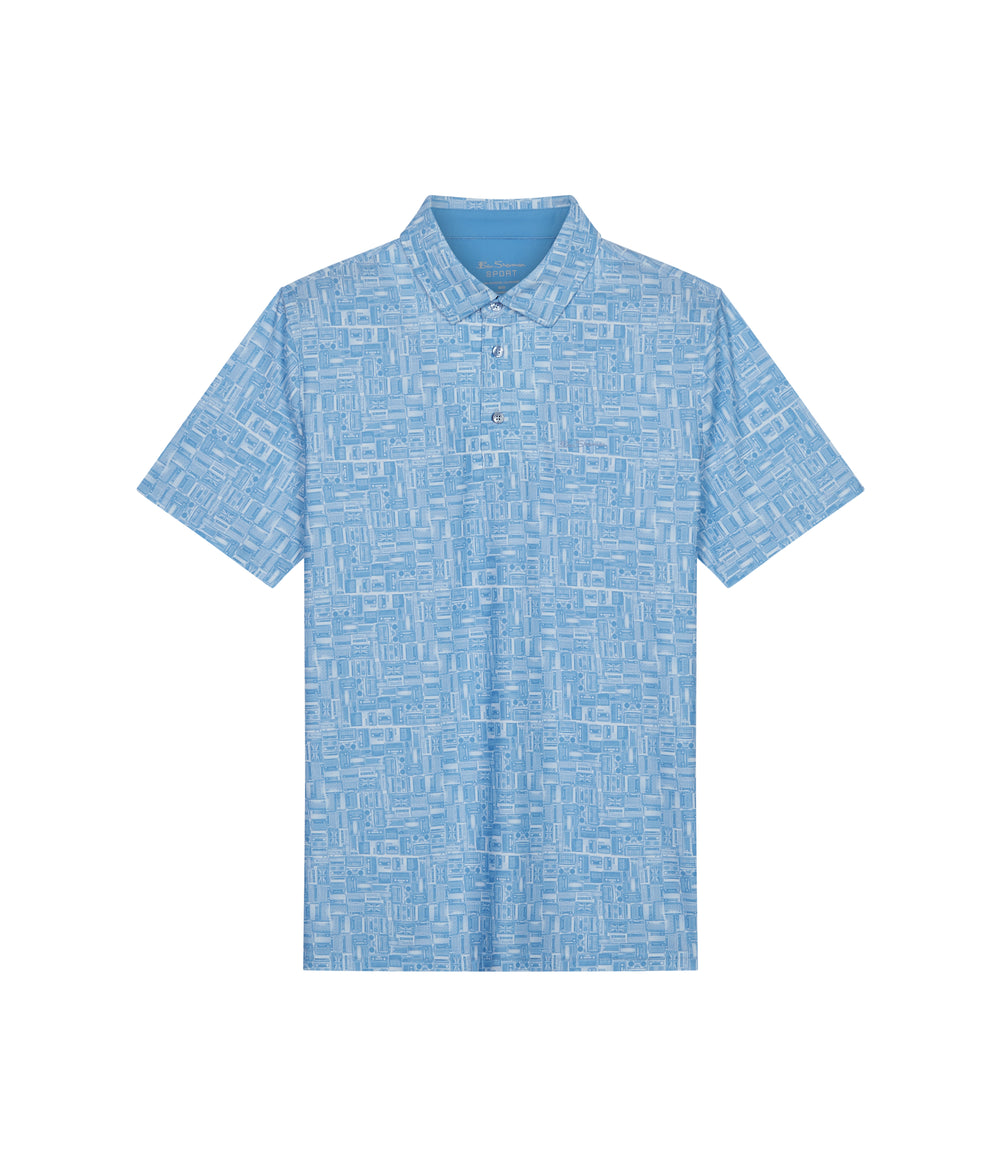 Camisa Polo Ben Sherman Radio Stack Tech Jersey Sports Fit Azules | EOSDGXK-80