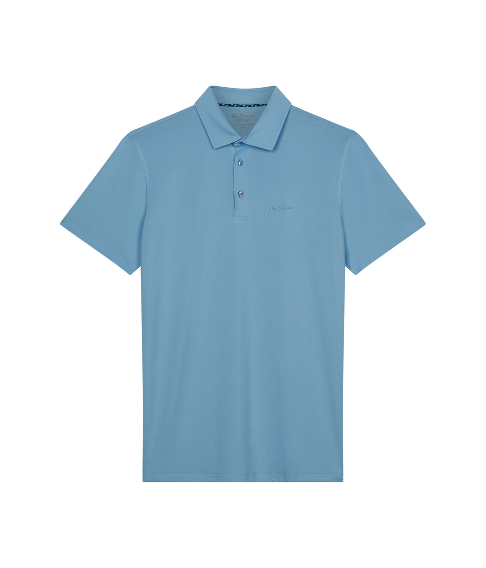 Camisa Polo Ben Sherman Solid Air Pique Sports Fit Azules | JGAKEIW-71