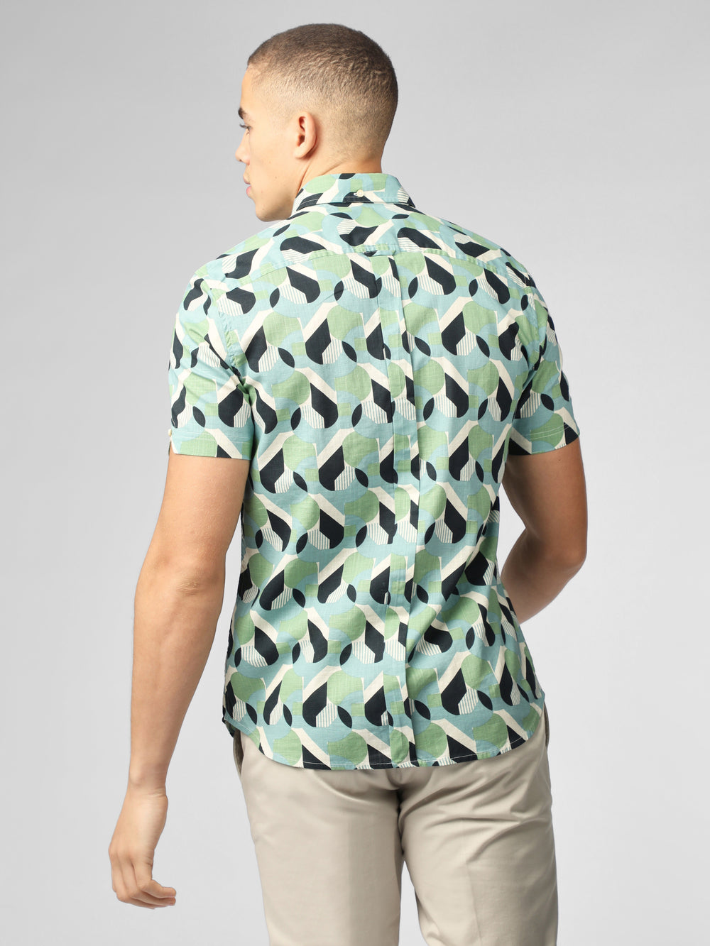 Camisas Ben Sherman Art Deco Verde | YKVLXDN-75