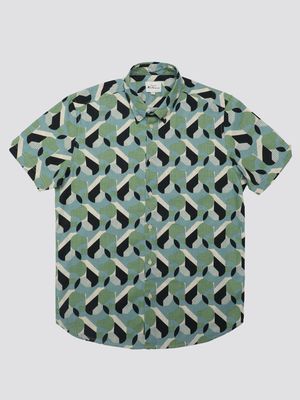 Camisas Ben Sherman Art Deco Verde | YKVLXDN-75