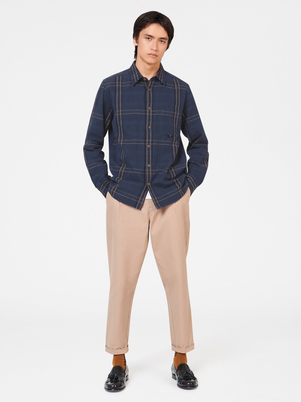 Camisas Ben Sherman B by Ben Sherman Indigo Check Indigo | VYPOHGX-82