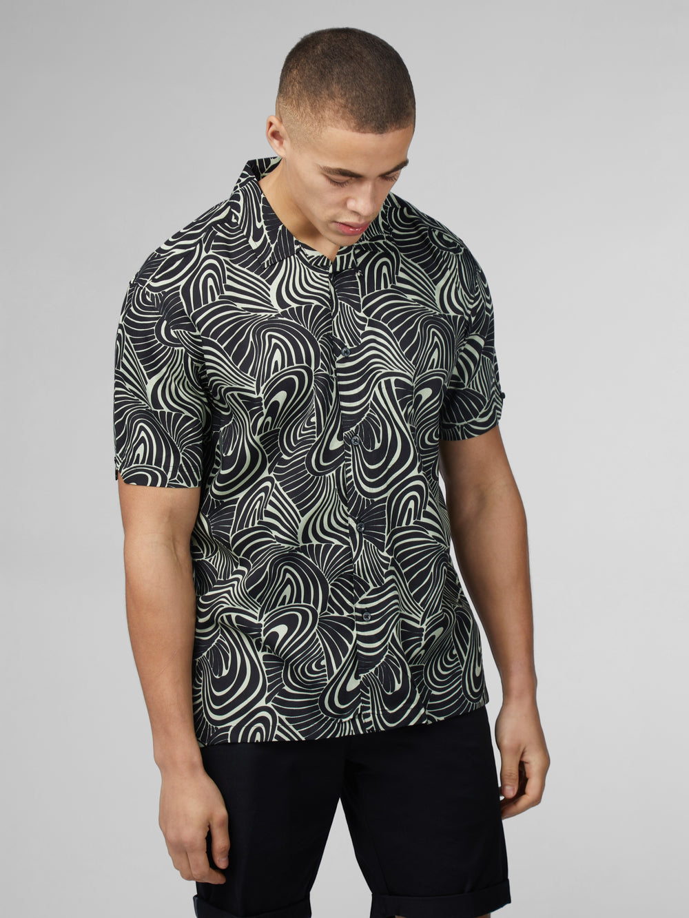 Camisas Ben Sherman B by Ben Sherman Psychedelic Swirl Print Verde Menta | RCOVWQY-87