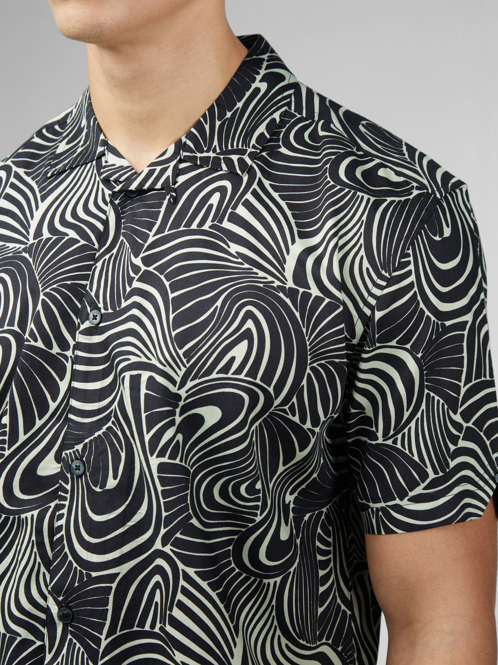 Camisas Ben Sherman B by Ben Sherman Psychedelic Swirl Print Verde Menta | RCOVWQY-87