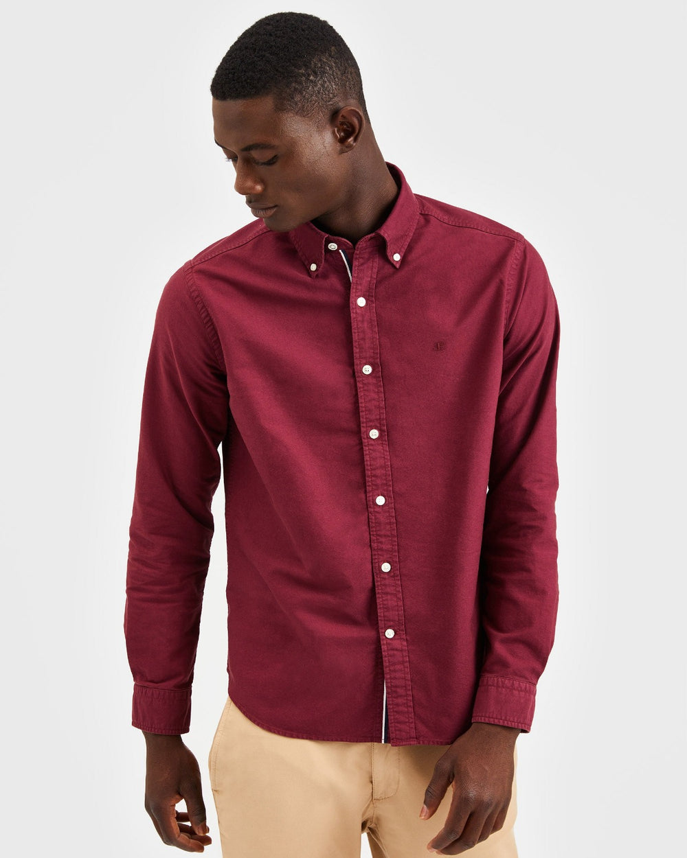 Camisas Ben Sherman Beatnik Oxford Garment Dye Burdeos | ODLFGWC-06