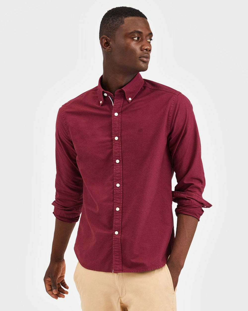 Camisas Ben Sherman Beatnik Oxford Garment Dye Burdeos | ODLFGWC-06