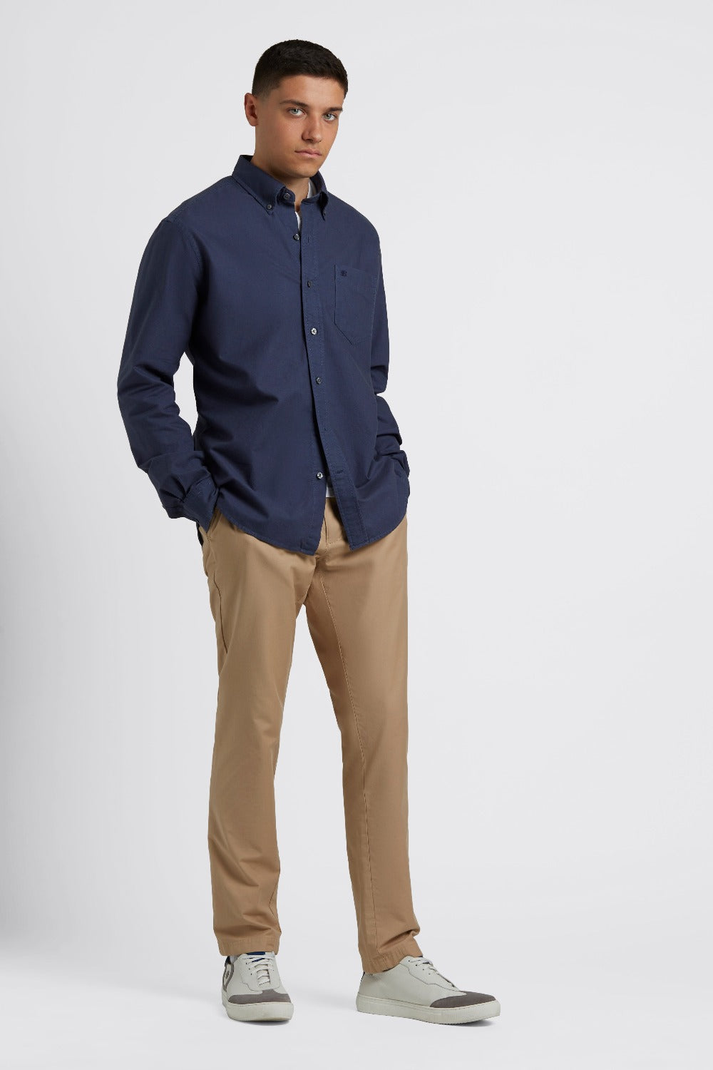 Camisas Ben Sherman Beatnik Oxford Garment Dye Indigo | DSVCEPQ-20