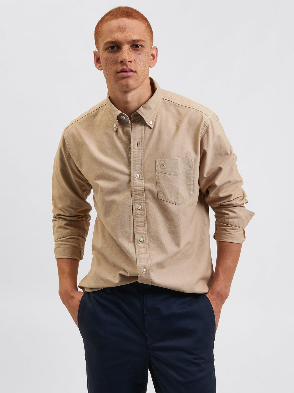 Camisas Ben Sherman Beatnik Oxford Garment Dye Gris | EIVJRSY-03