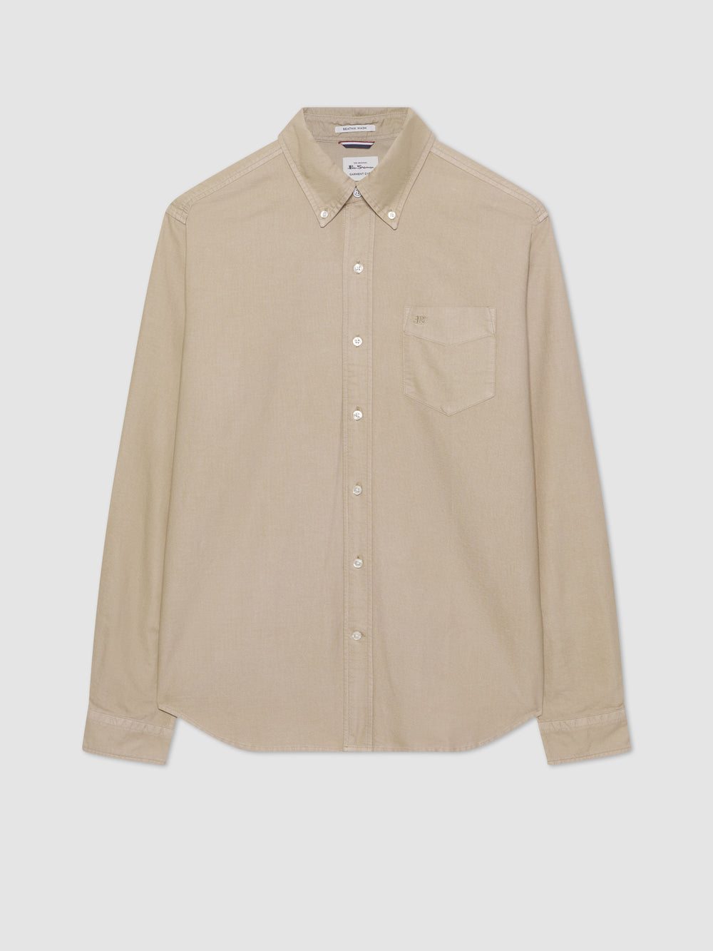 Camisas Ben Sherman Beatnik Oxford Garment Dye Gris | EIVJRSY-03