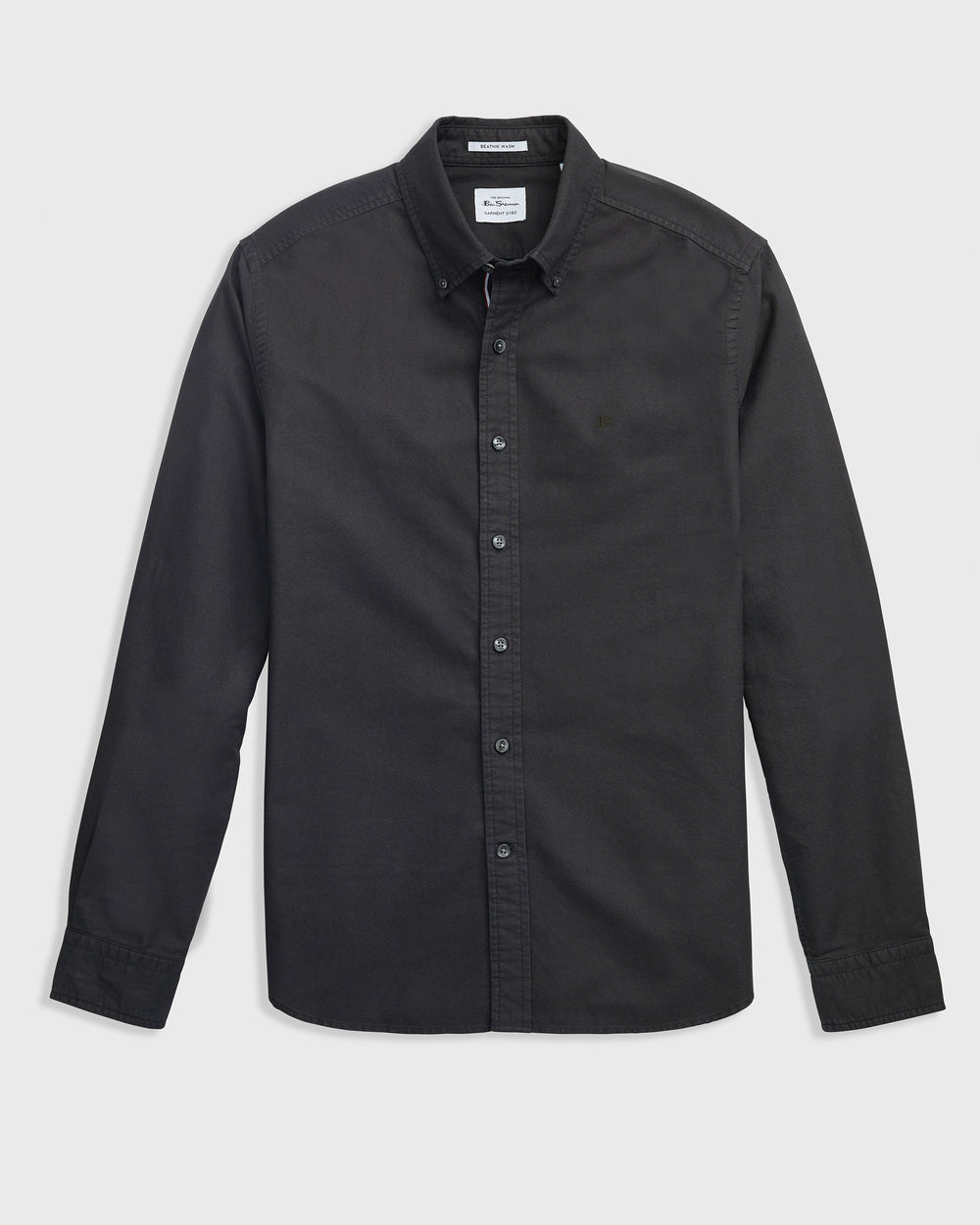 Camisas Ben Sherman Beatnik Oxford Garment Dye Negras | WGTJPBS-65