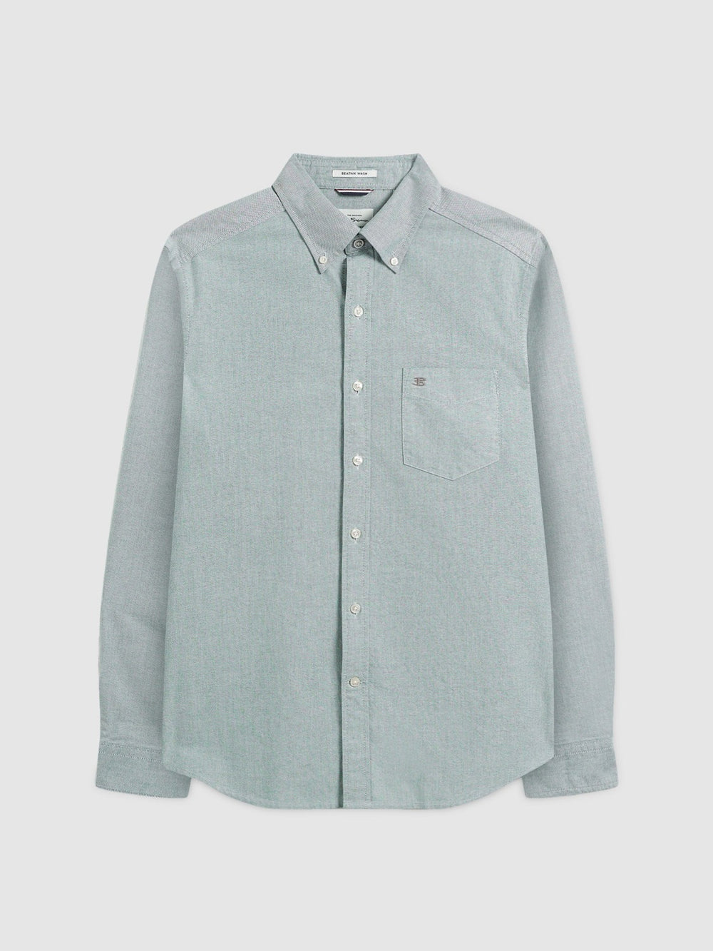 Camisas Ben Sherman Beatnik Wash Long-Sleeve Verde | SGXUFLR-79