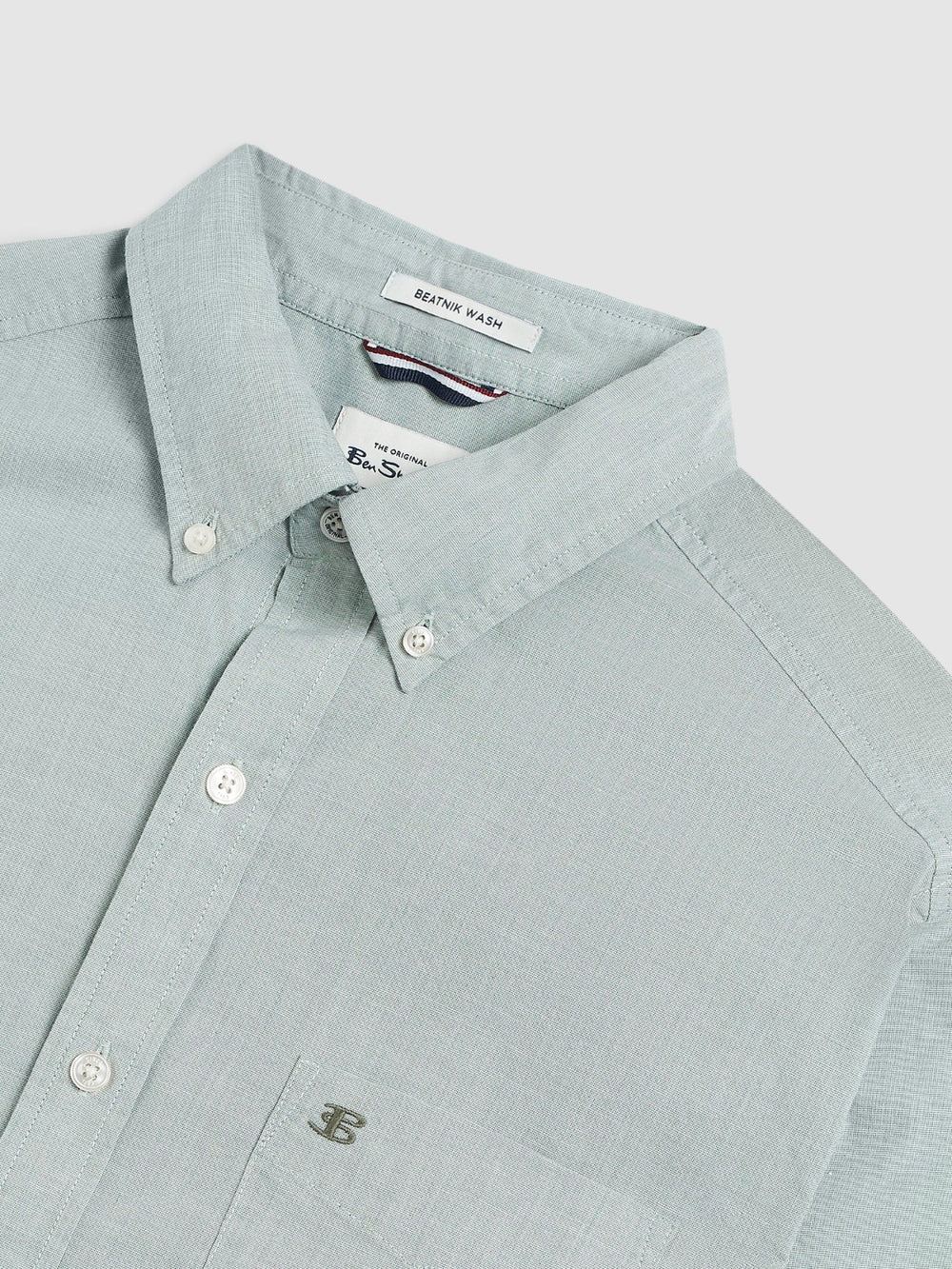 Camisas Ben Sherman Beatnik Wash Long-Sleeve Verde | SGXUFLR-79