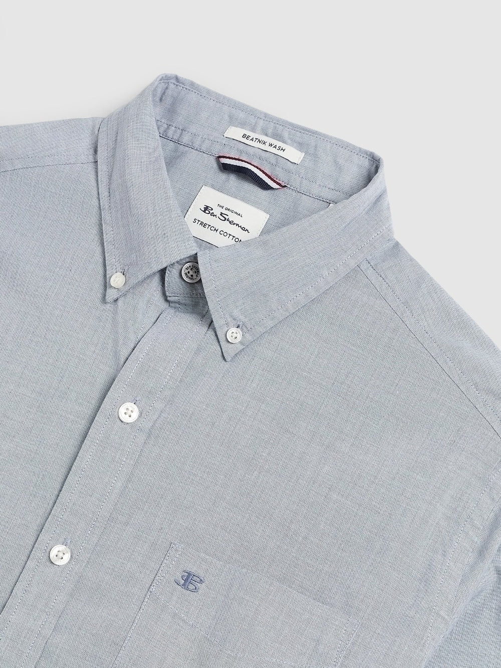 Camisas Ben Sherman Beatnik Wash Long-Sleeve Azul Marino | QYUNAJC-32