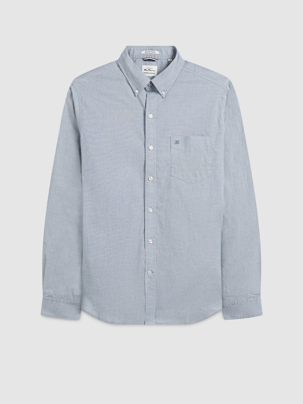 Camisas Ben Sherman Beatnik Wash Long-Sleeve Azul Marino | QYUNAJC-32