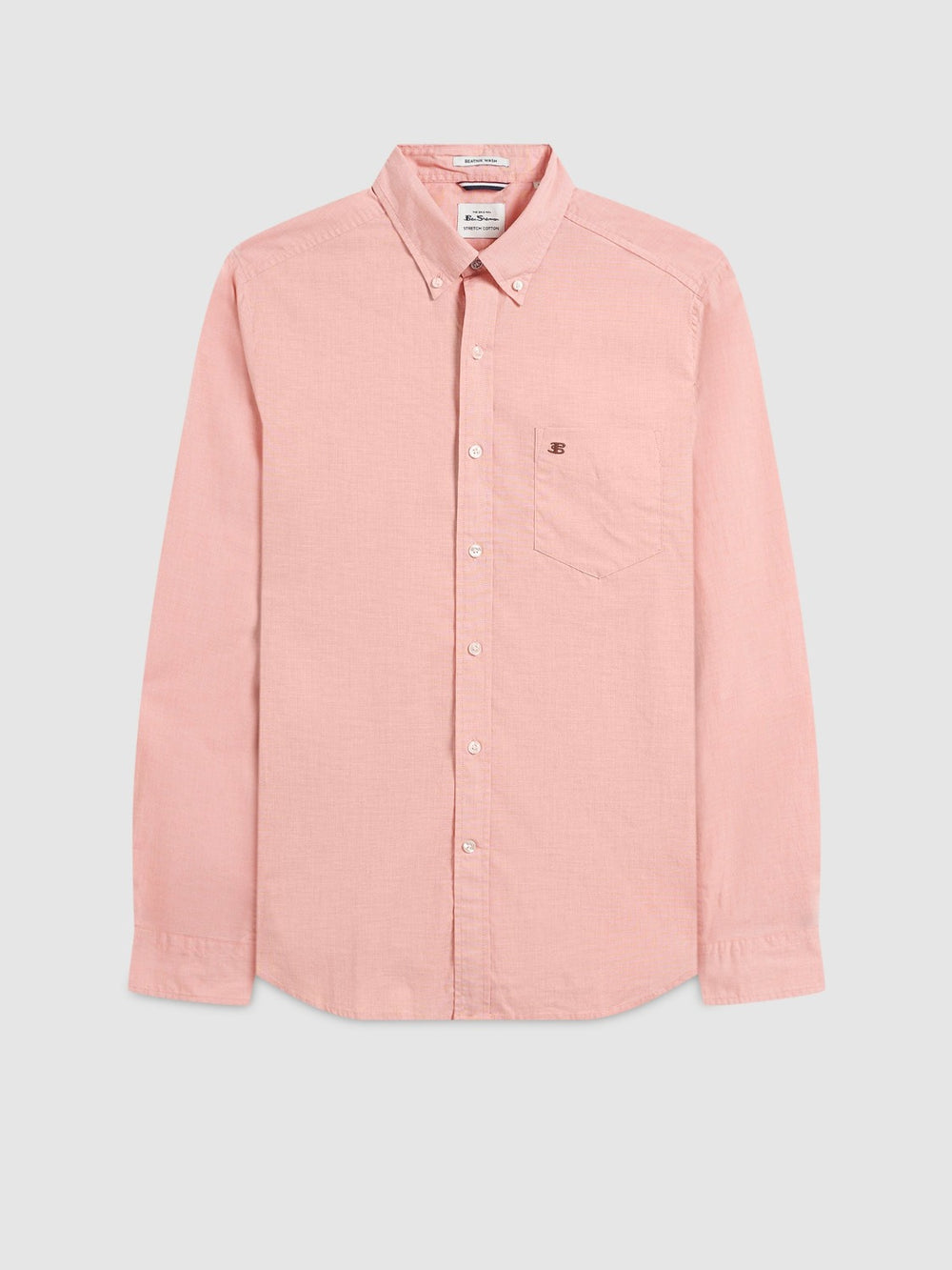 Camisas Ben Sherman Beatnik Wash Long-Sleeve Naranjas | GLDXJPE-59