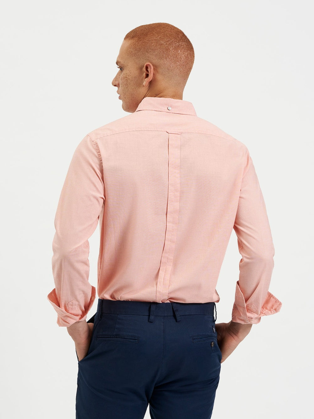 Camisas Ben Sherman Beatnik Wash Long-Sleeve Naranjas | GLDXJPE-59