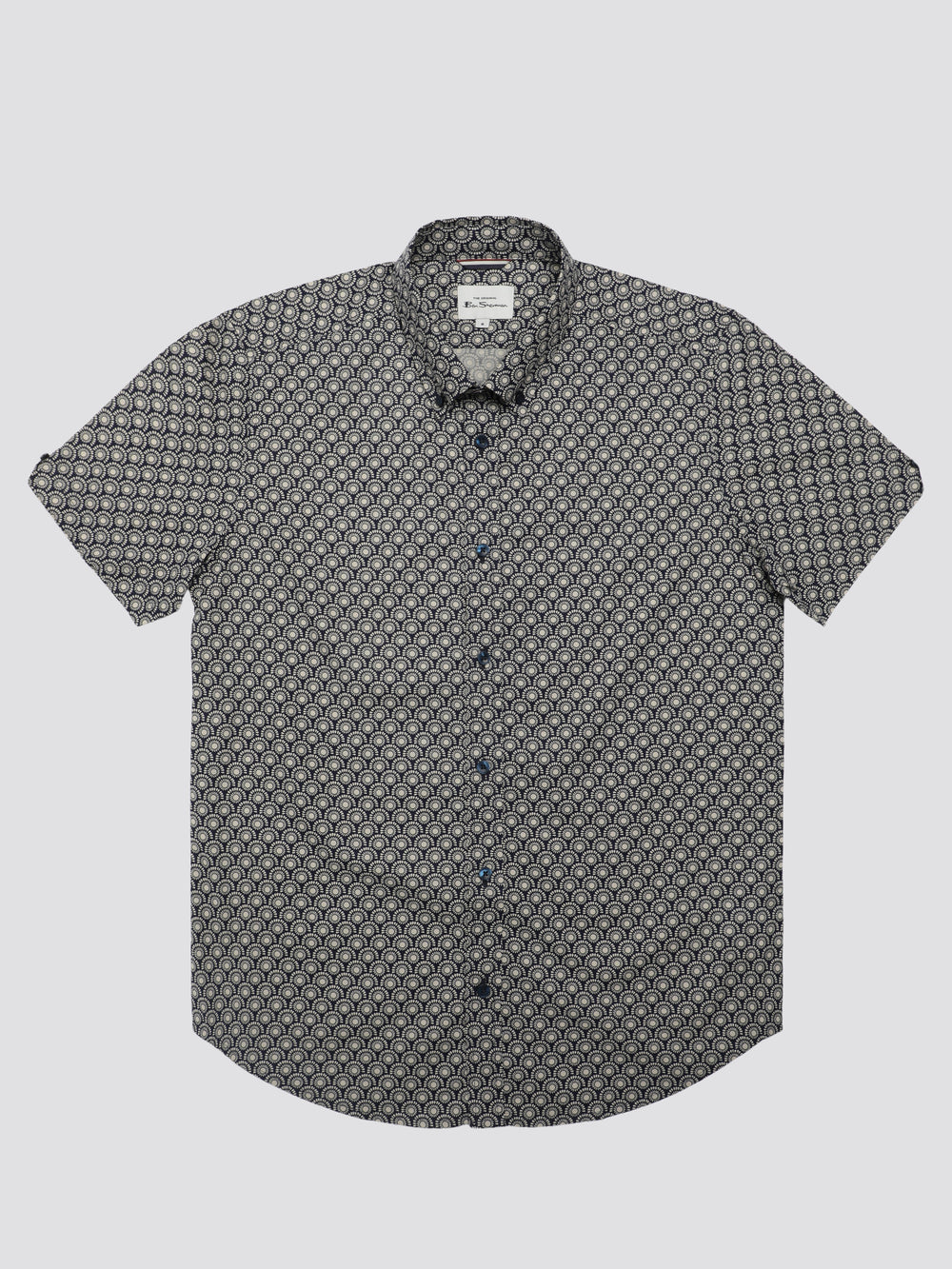 Camisas Ben Sherman Block Geo Gris | IEQLUXN-17