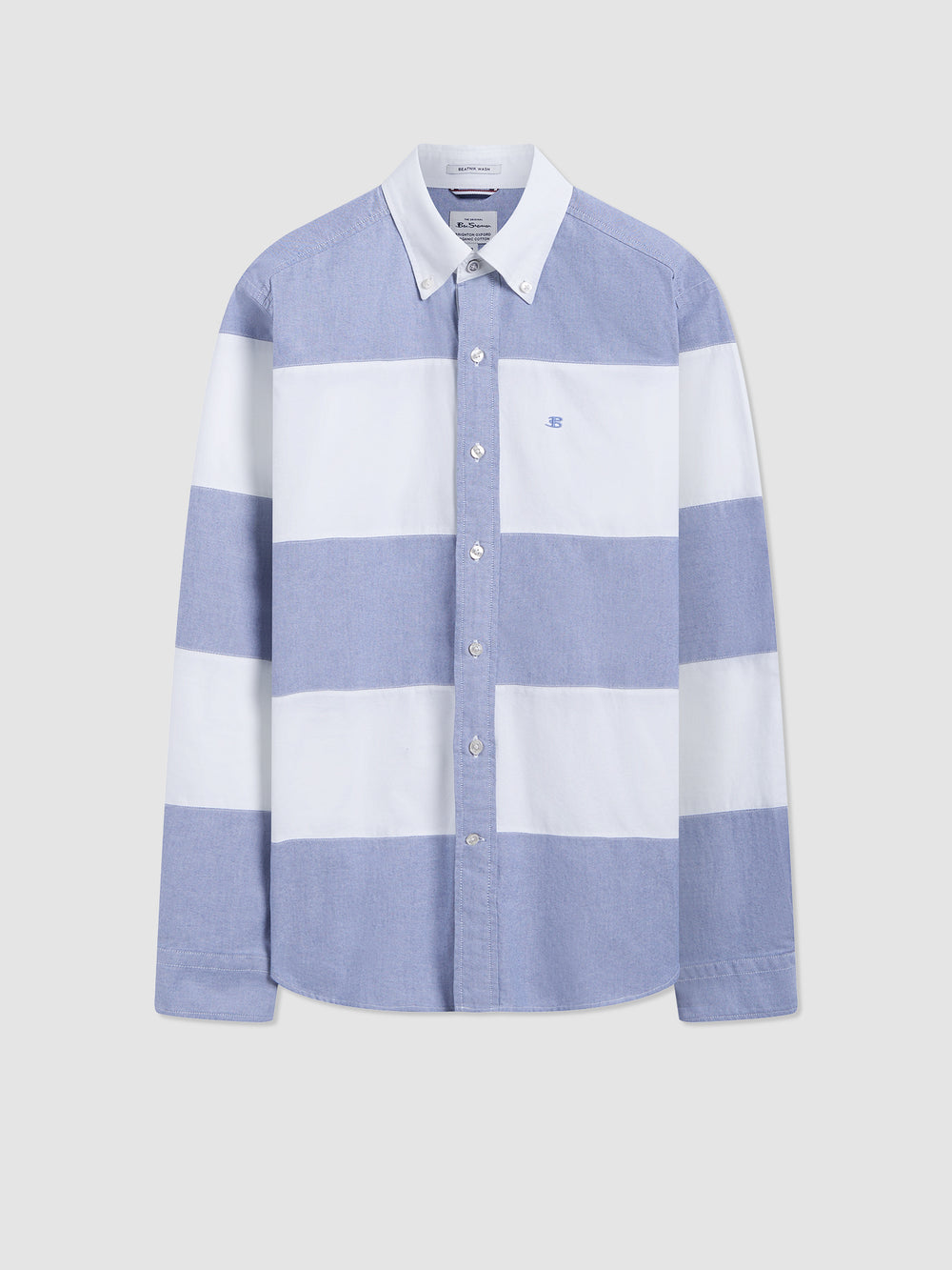 Camisas Ben Sherman Brighton Oxford Organic Garment Dye Rugby Azul Marino | KMITEGP-87