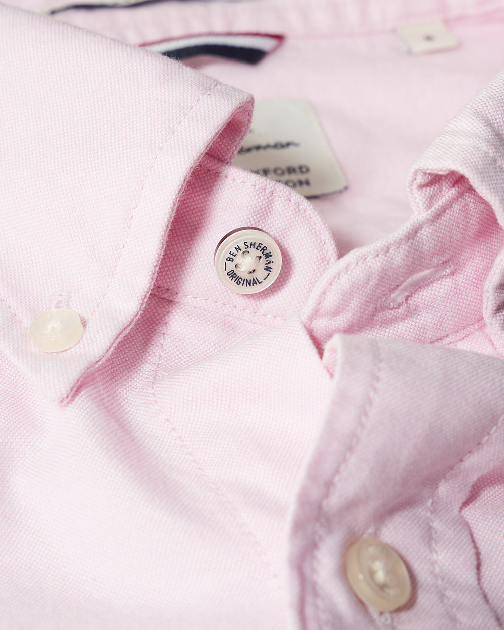 Camisas Ben Sherman Brighton Oxford Organic Rosas | FGRIUTK-58