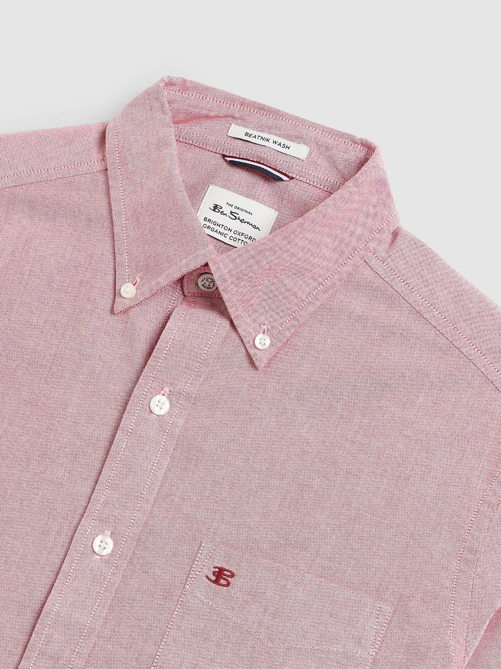 Camisas Ben Sherman Brighton Oxford Organic Rojas Claro | ESGYCVJ-19