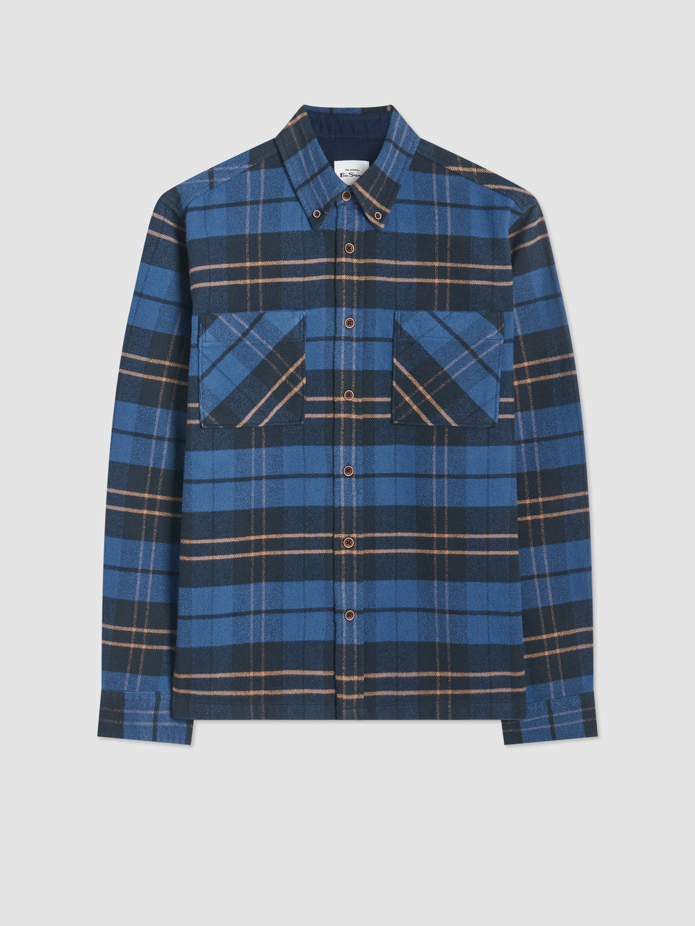 Camisas Ben Sherman Brushed Ivy Check Azules | XOHSLWP-36