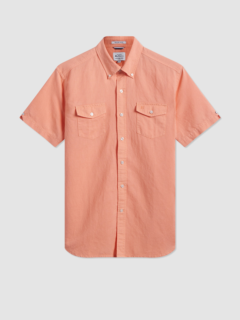 Camisas Ben Sherman Garment Dye Linen Naranjas | TSREGFW-07