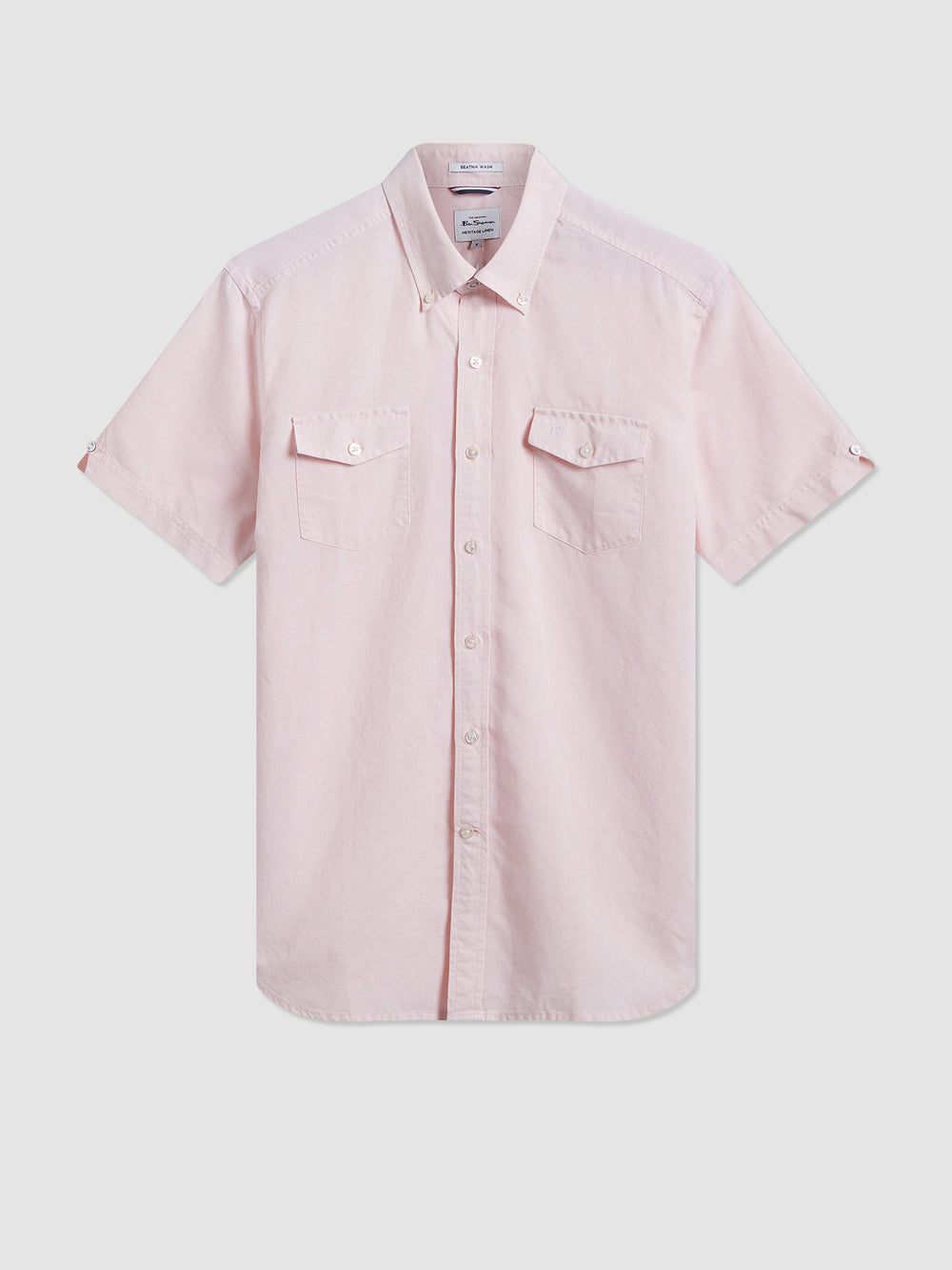 Camisas Ben Sherman Garment Dye Linen Rosas Claro | TGNRKQS-73