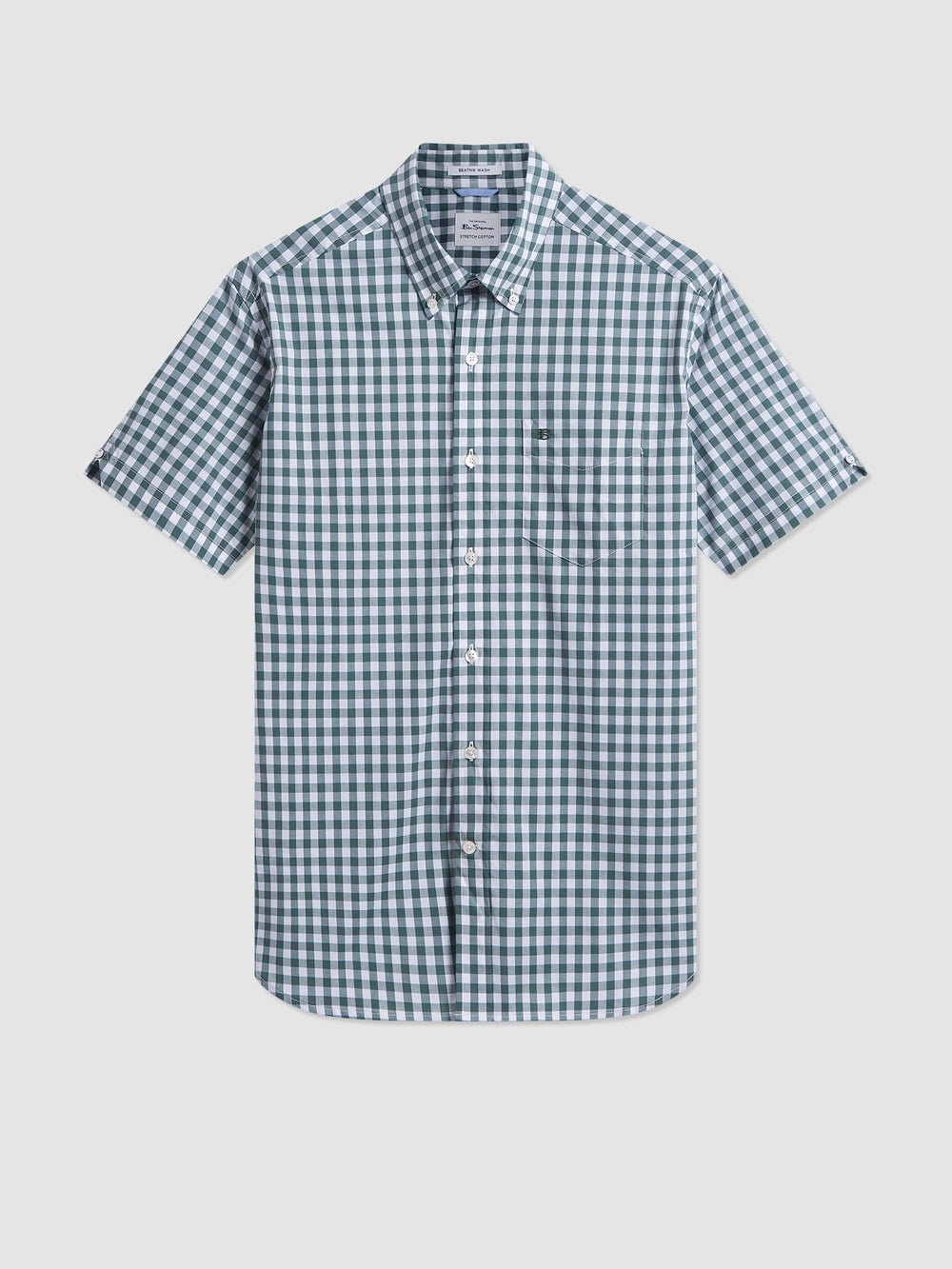 Camisas Ben Sherman House Poplin Gingham Verde Oliva | VPFITLJ-68