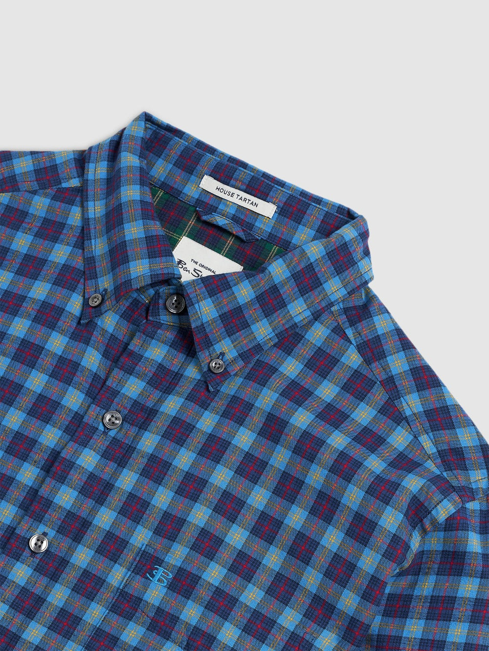 Camisas Ben Sherman House Tartan Twill Azul Marino | QONEGHA-43