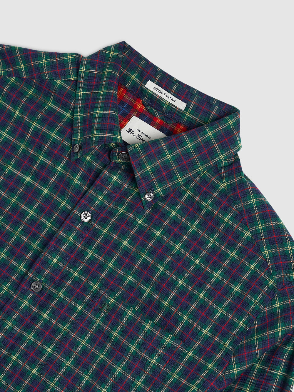 Camisas Ben Sherman House Tartan Twill Verde | CXDVOQS-03